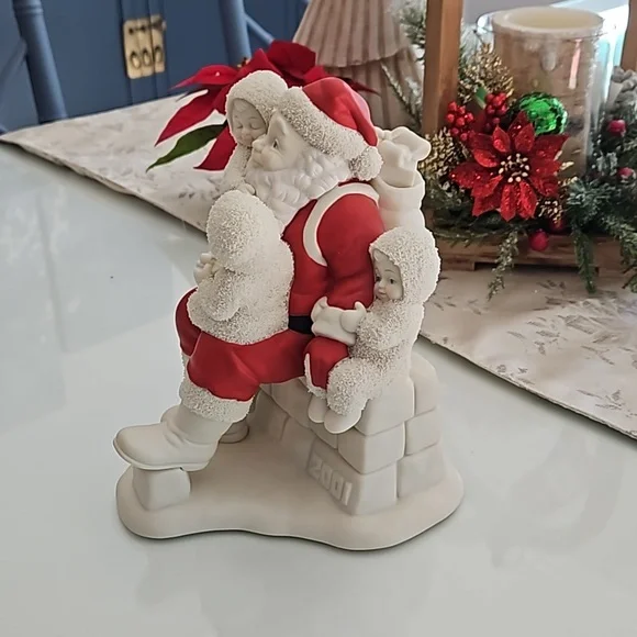 Vintage Dept 56 Snowbabies Guest Collection '..And We've Been Really Good' Santa - Picture 2 of 9